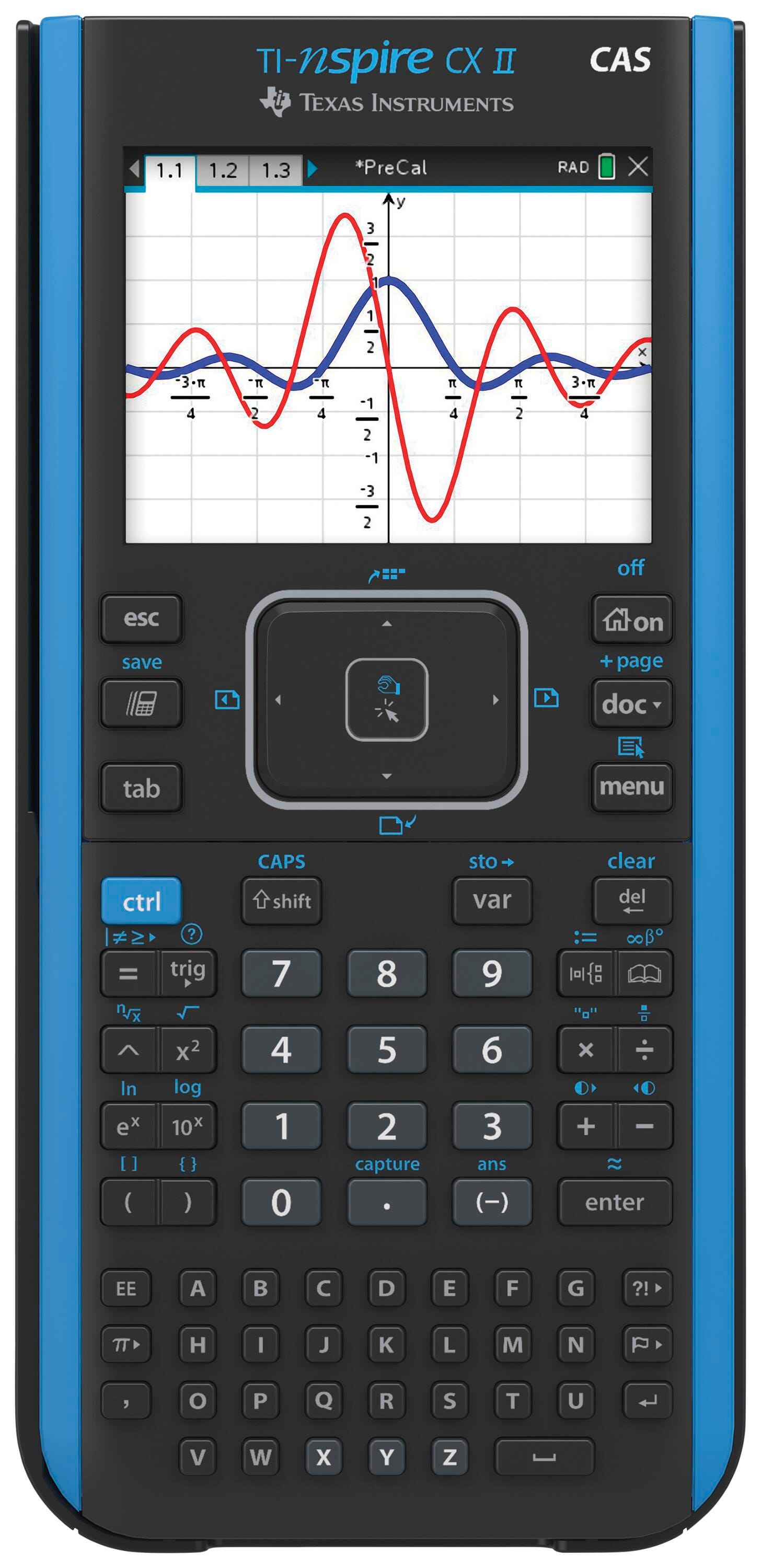 Texas Instruments Nspire CX II CAS Graphing Calculator with Rechargeable Battery